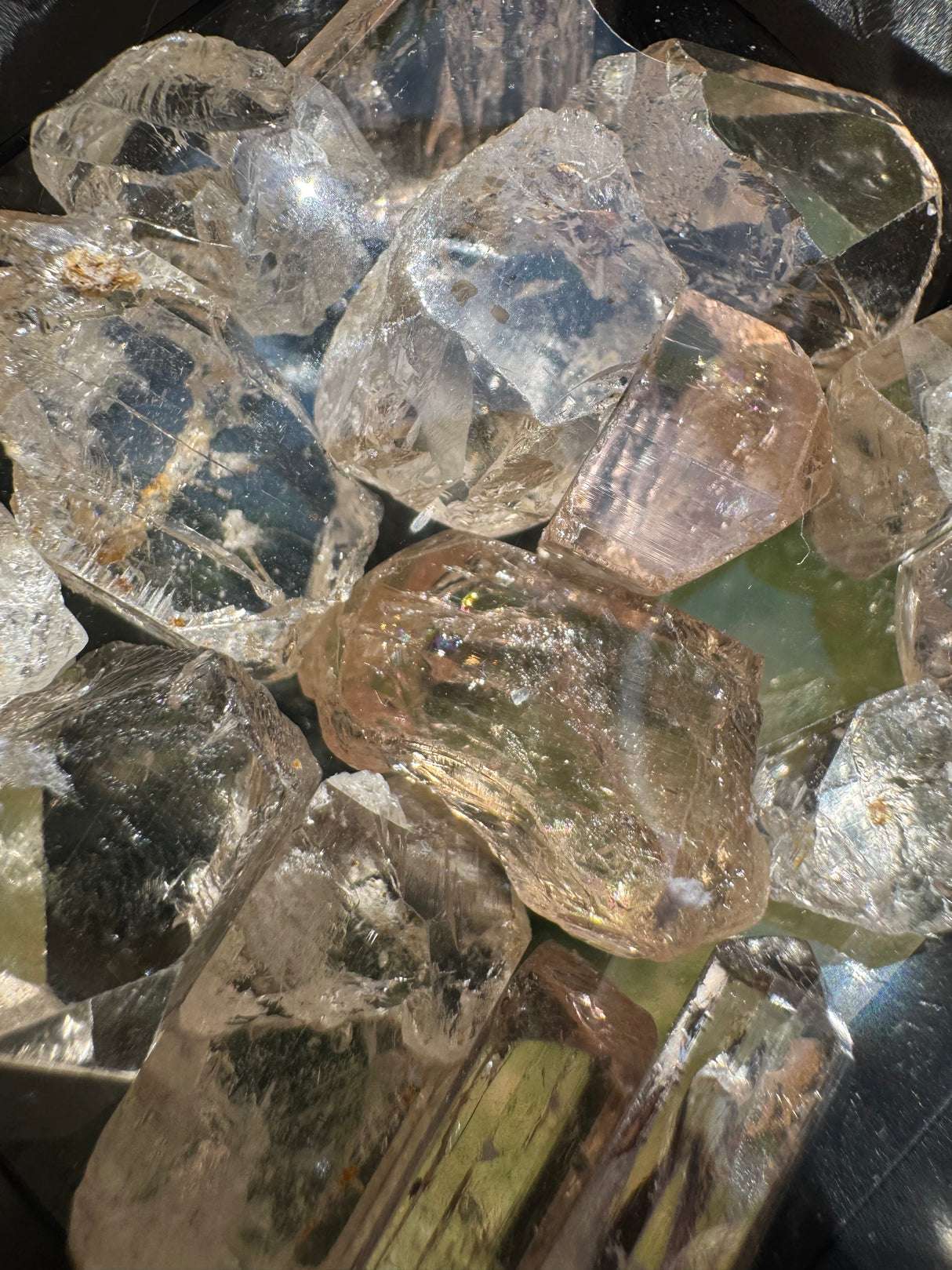 Topaz Crystals Lot w/ case - 57g