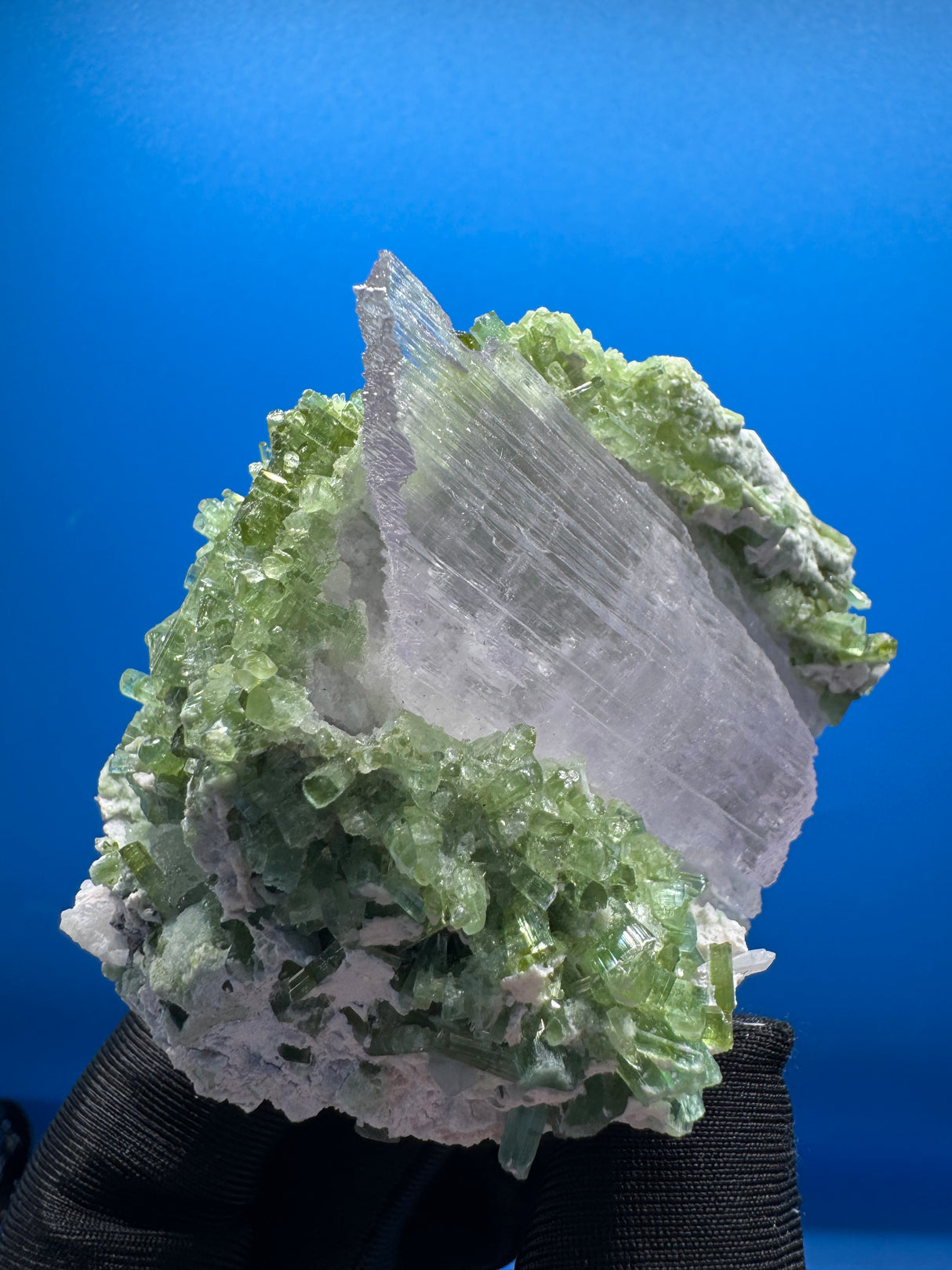 Kunzite and Tourmaline Specimen - 205g