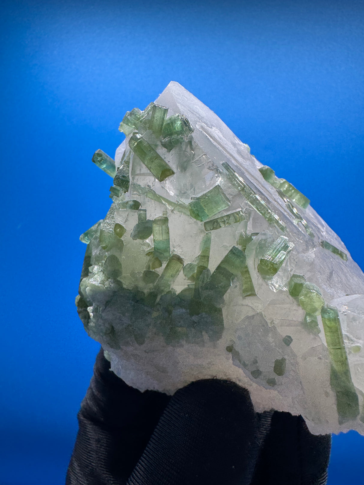 Green Tourmaline and Quartz Specimen - 322g