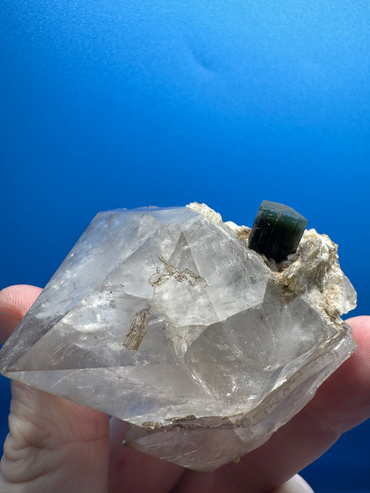 Tourmaline on Quartz Specimen - 171g