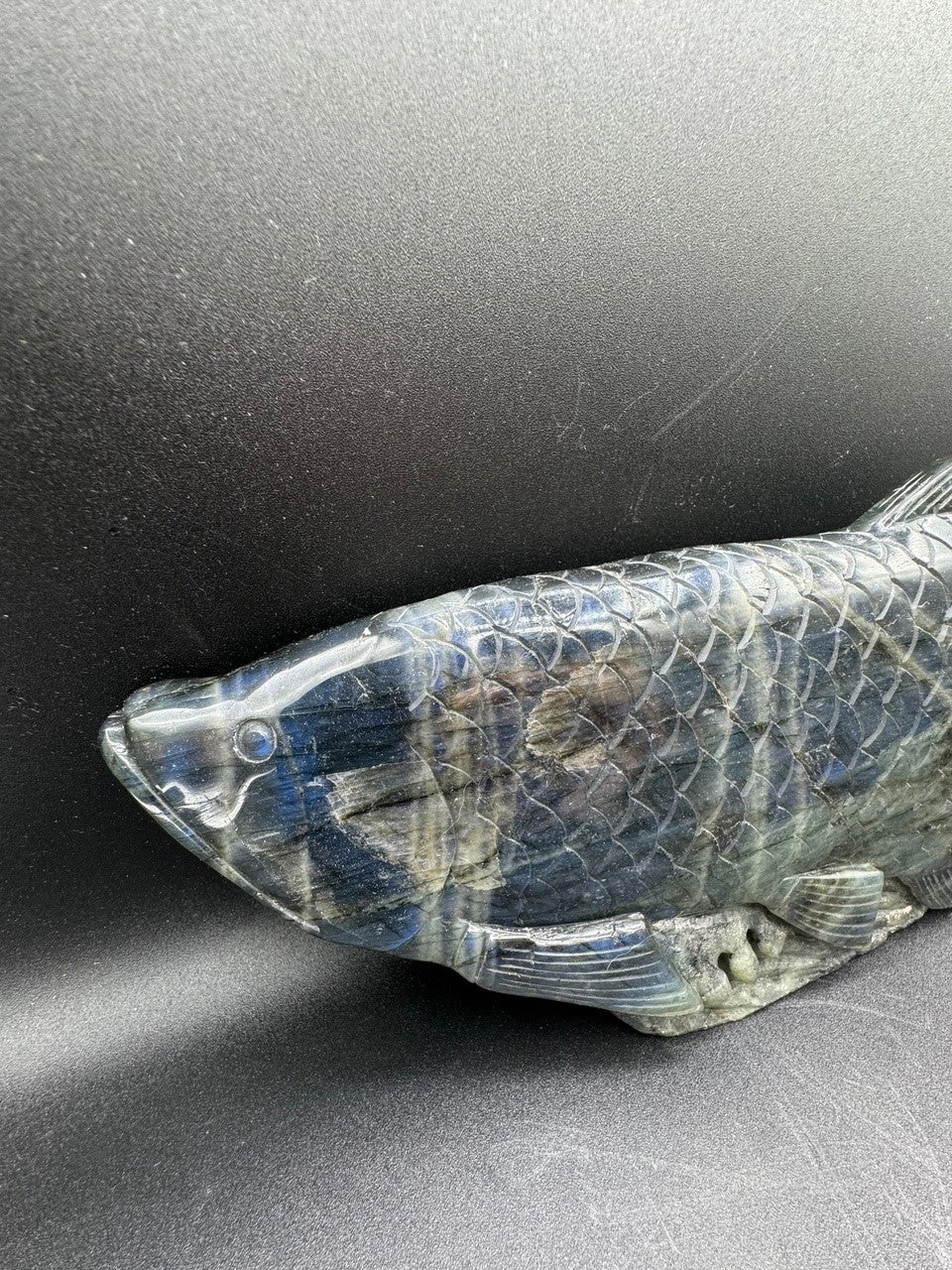 Labradorite Fish Carving - 2148g