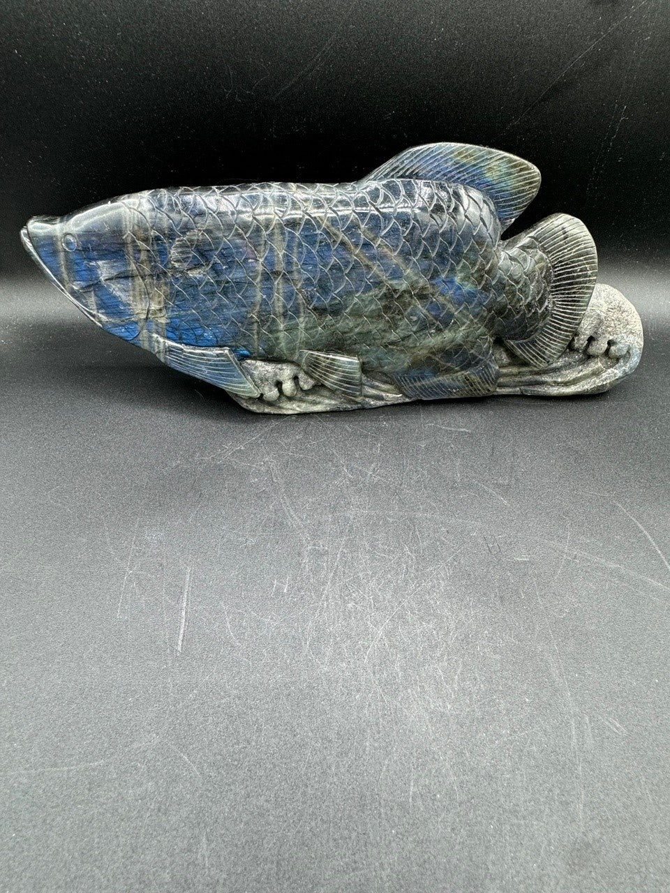 Labradorite Fish Carving - 2148g