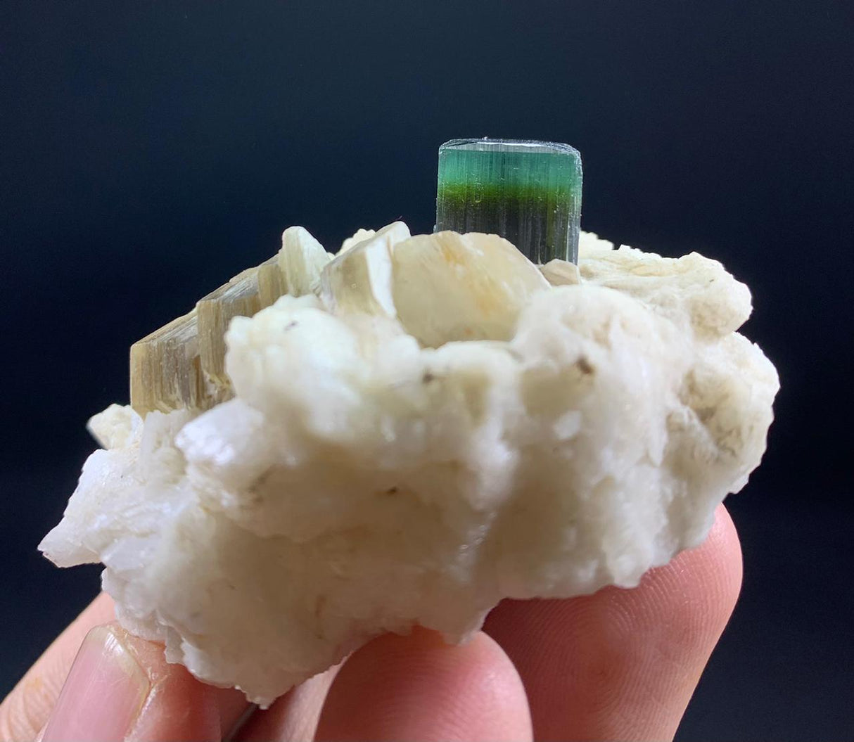 Greencap Tourmaline Specimen - 112g