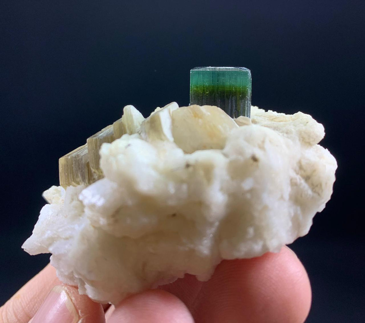Greencap Tourmaline Specimen - 112g