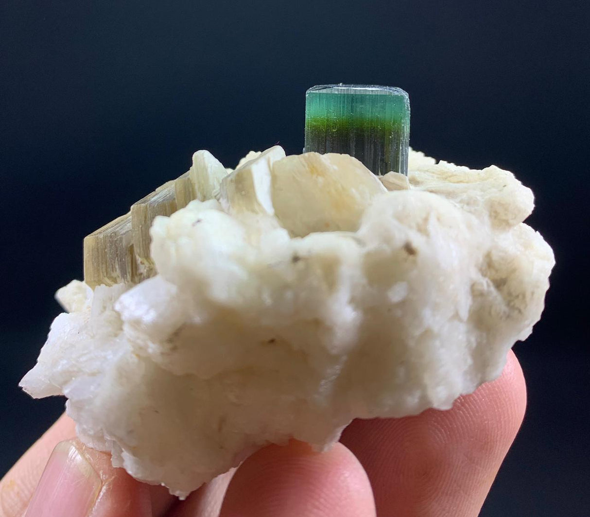 Greencap Tourmaline Specimen - 112g