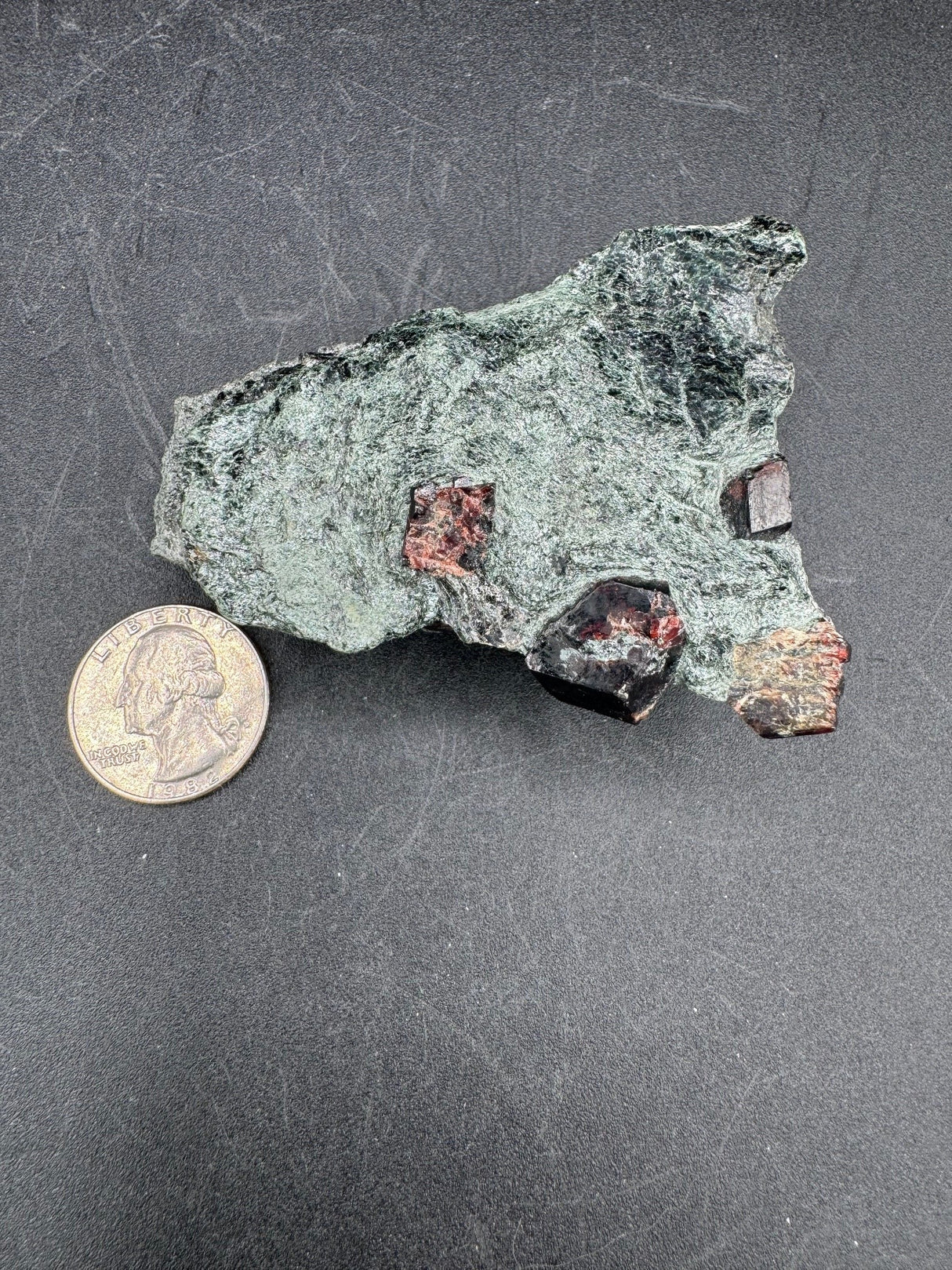 Almondite Garnet, Chlorite Schist - 167g