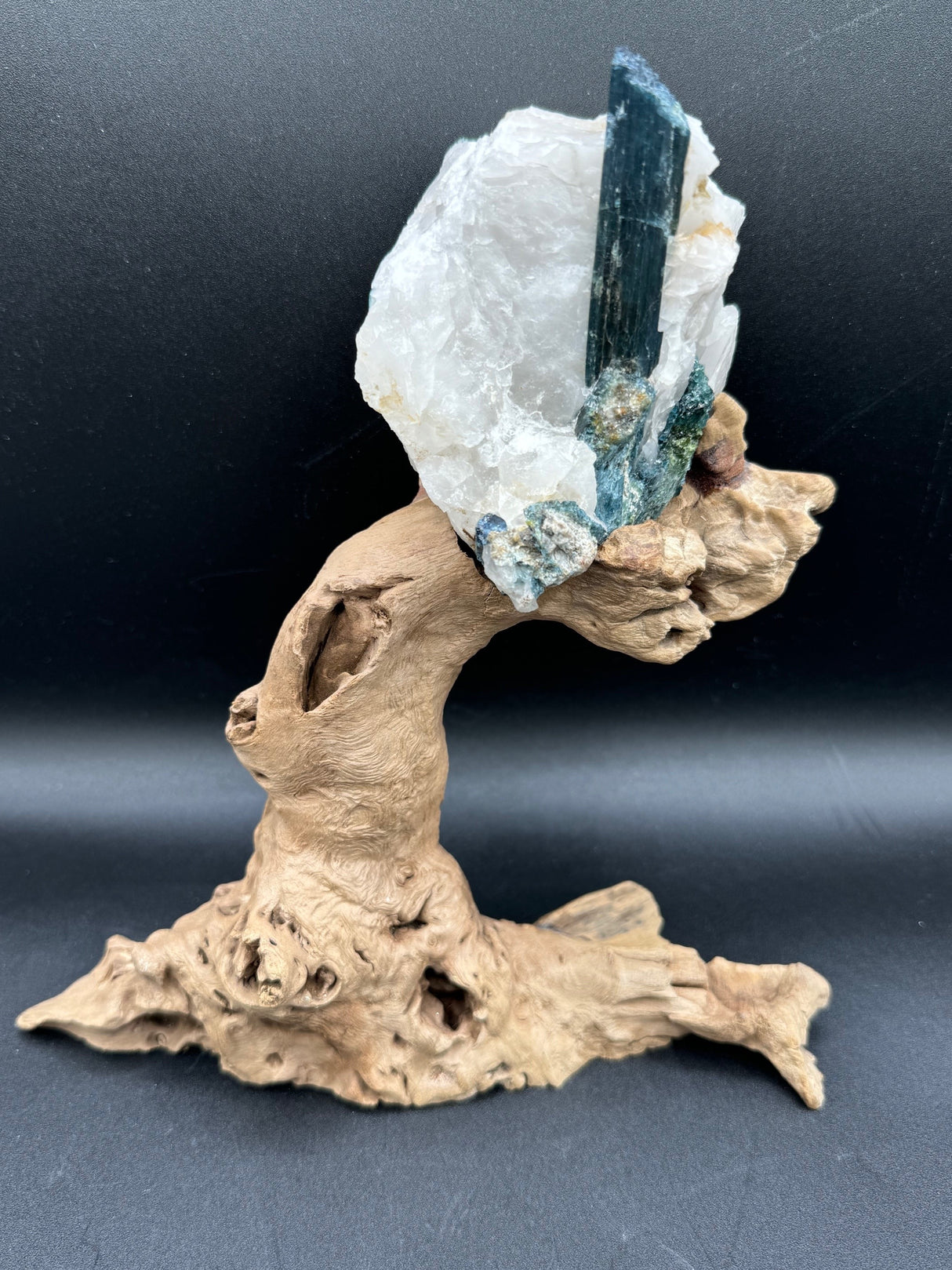 Blue Tourmaline & Driftwood