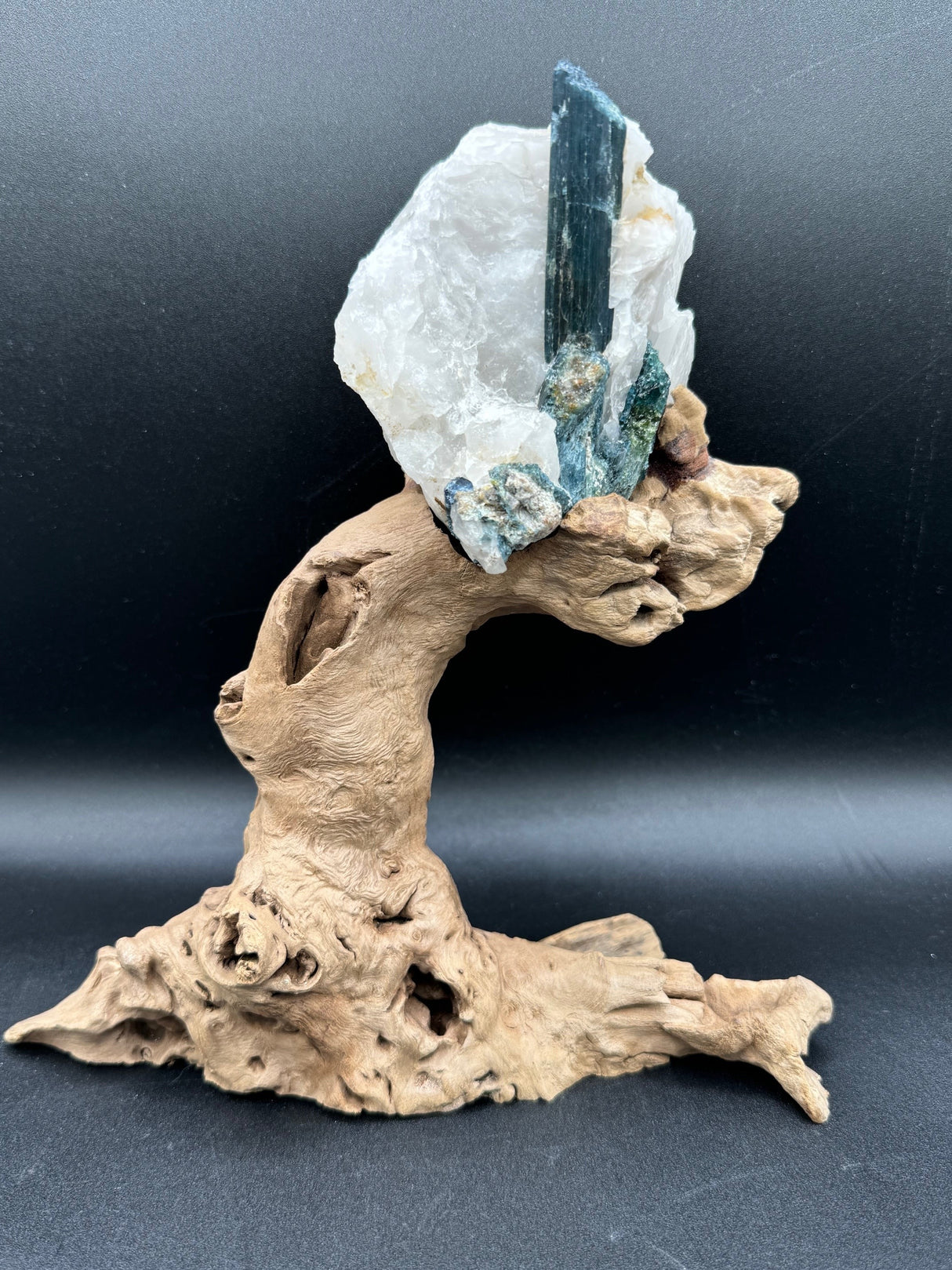 Blue Tourmaline & Driftwood