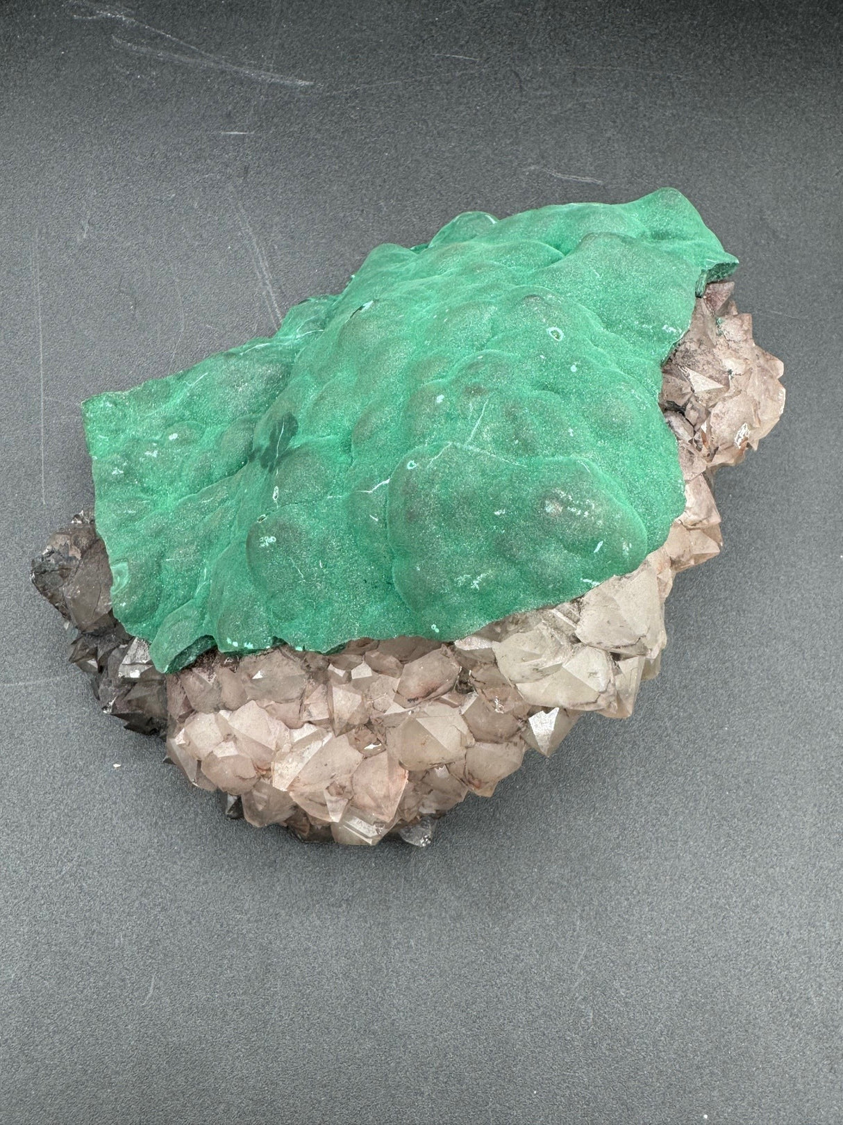 Bubble Malachite and Quartz - 1738g