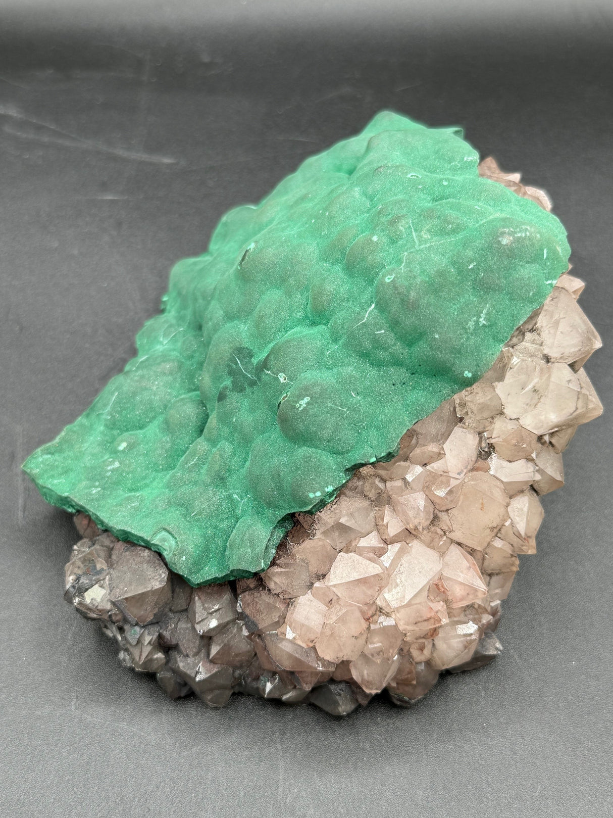 Bubble Malachite and Quartz - 1738g