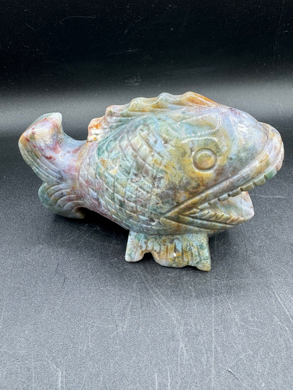 Ocean Jasper Fish Carving - 458g
