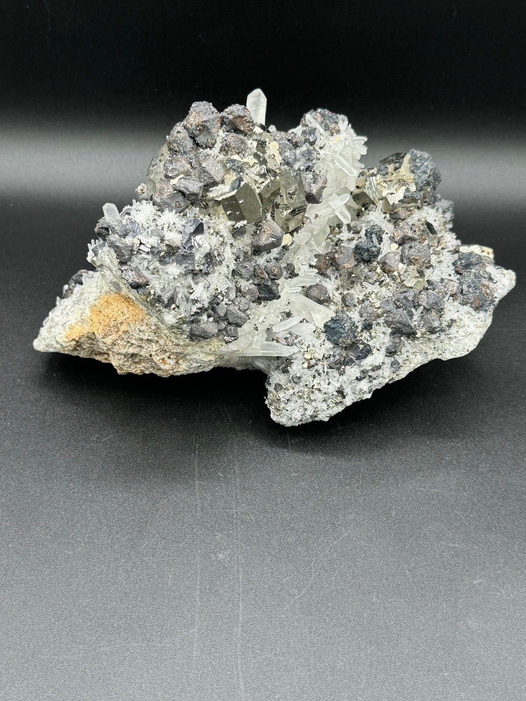 Pyrite and Quartz Cluster - 2404g
