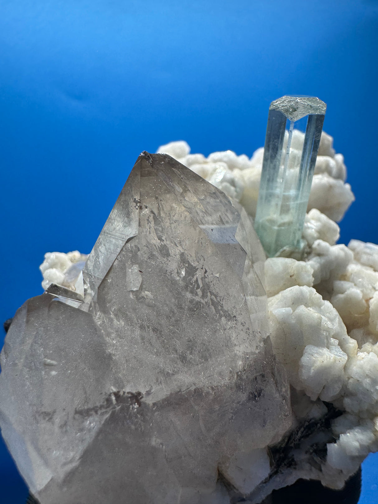 Aquamarine and Quartz Specimen - 239g