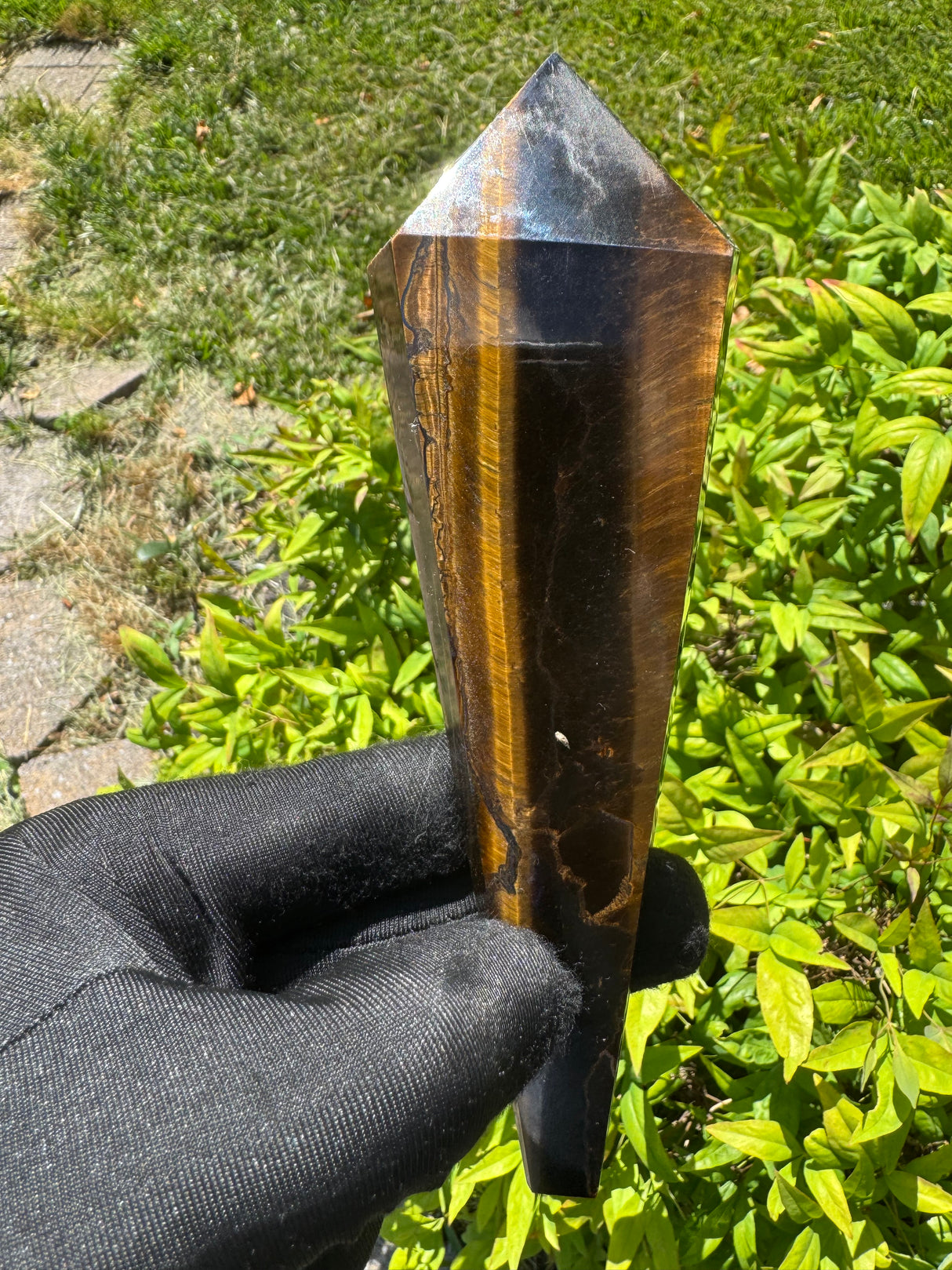 Tigers Eye Polished Wand - 282g