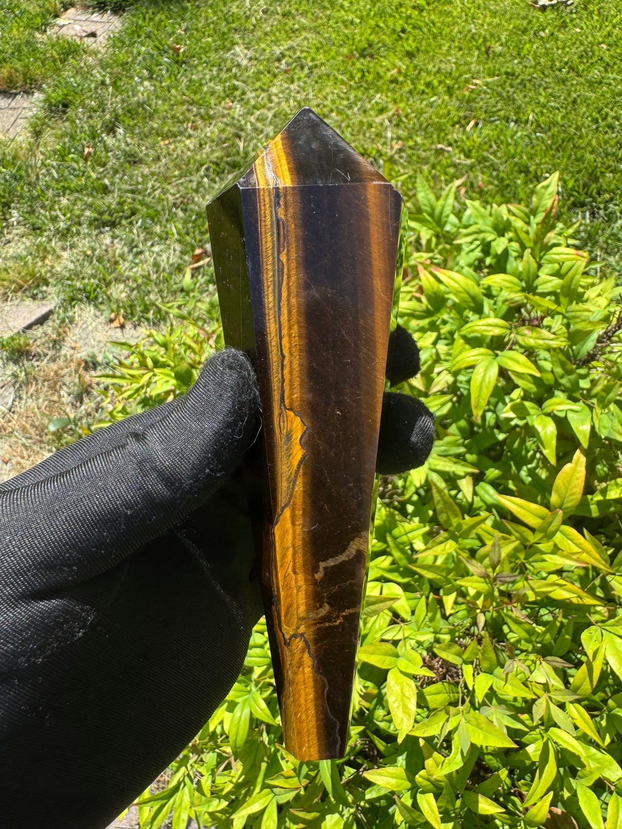 Tigers Eye Polished Wand - 351g