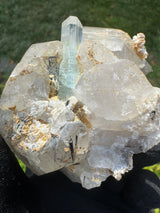 Aquamarine on Quartz  Specimen - 605g