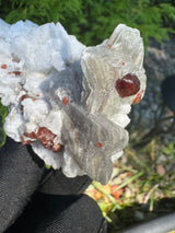 Garnet on Star Mica Specimen - 116g