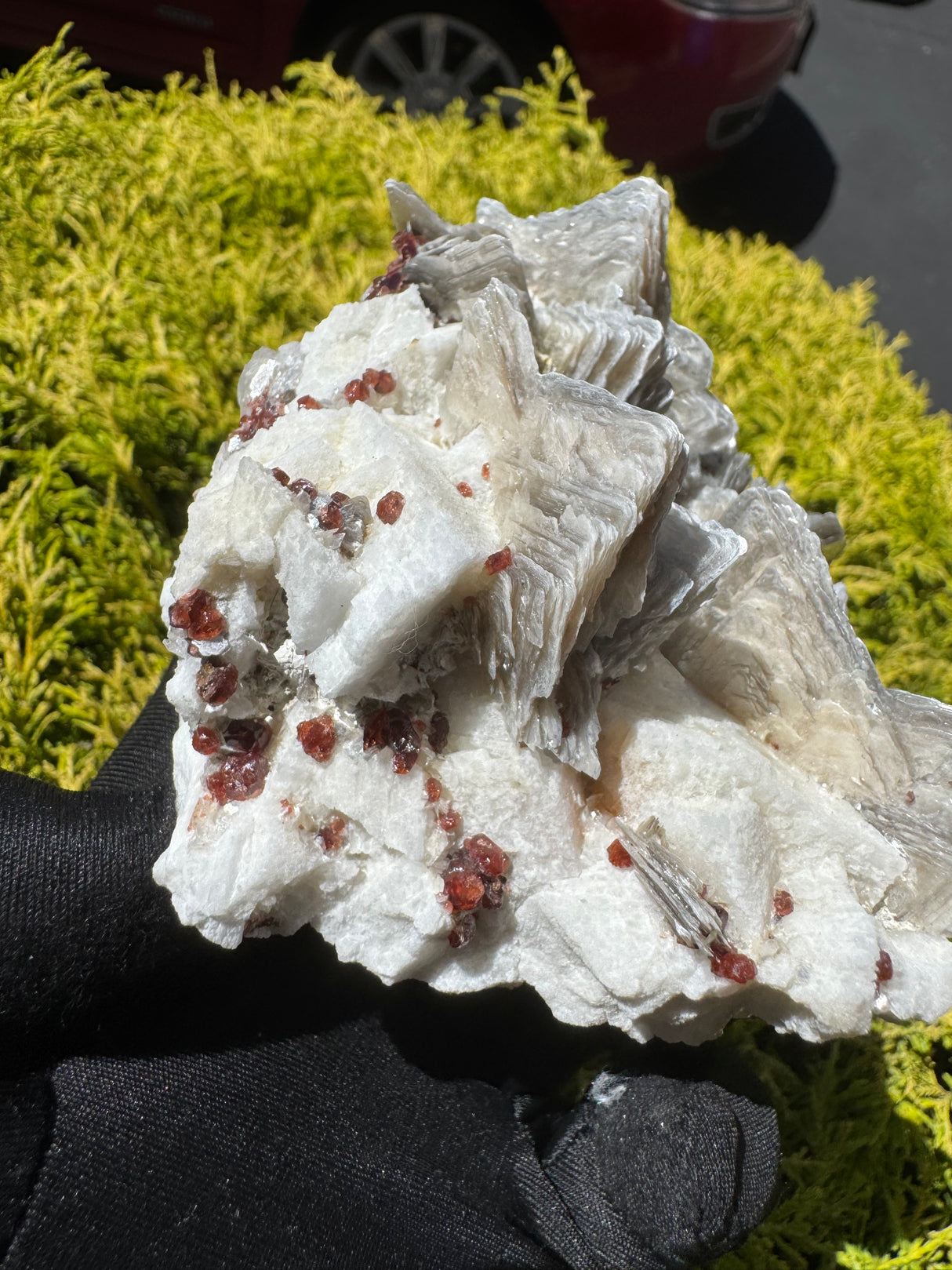 Garnet and Star Mica Specimen - 399g