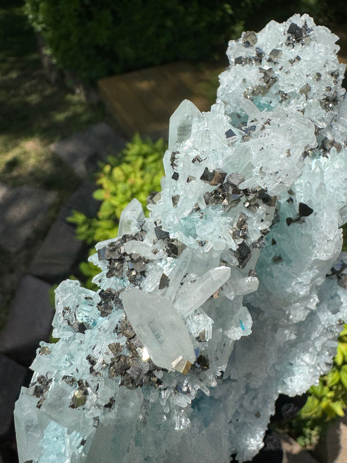 Gibbsite, Quartz and Pyrite Specimen - 718g