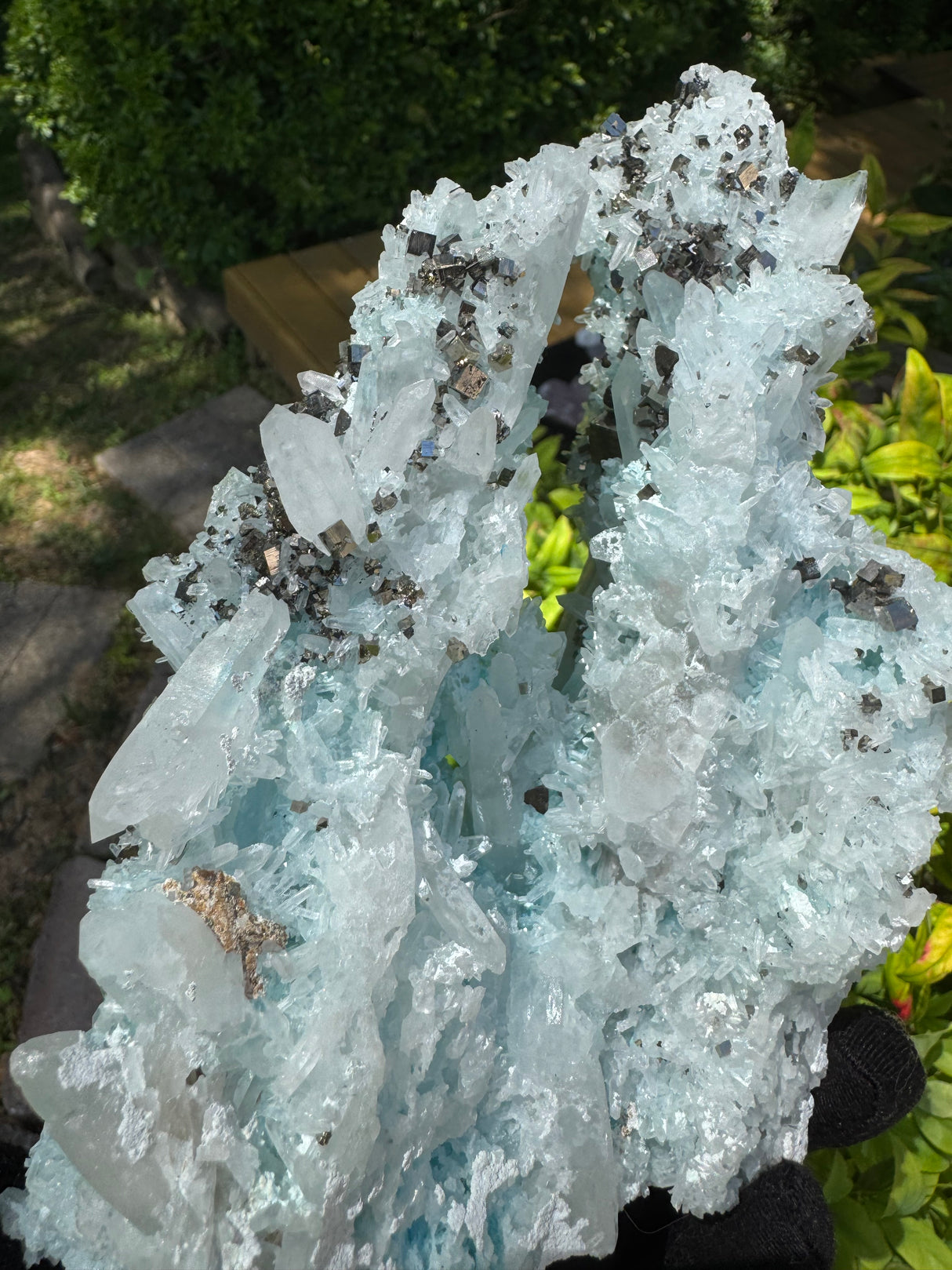 Gibbsite, Quartz and Pyrite Specimen - 718g