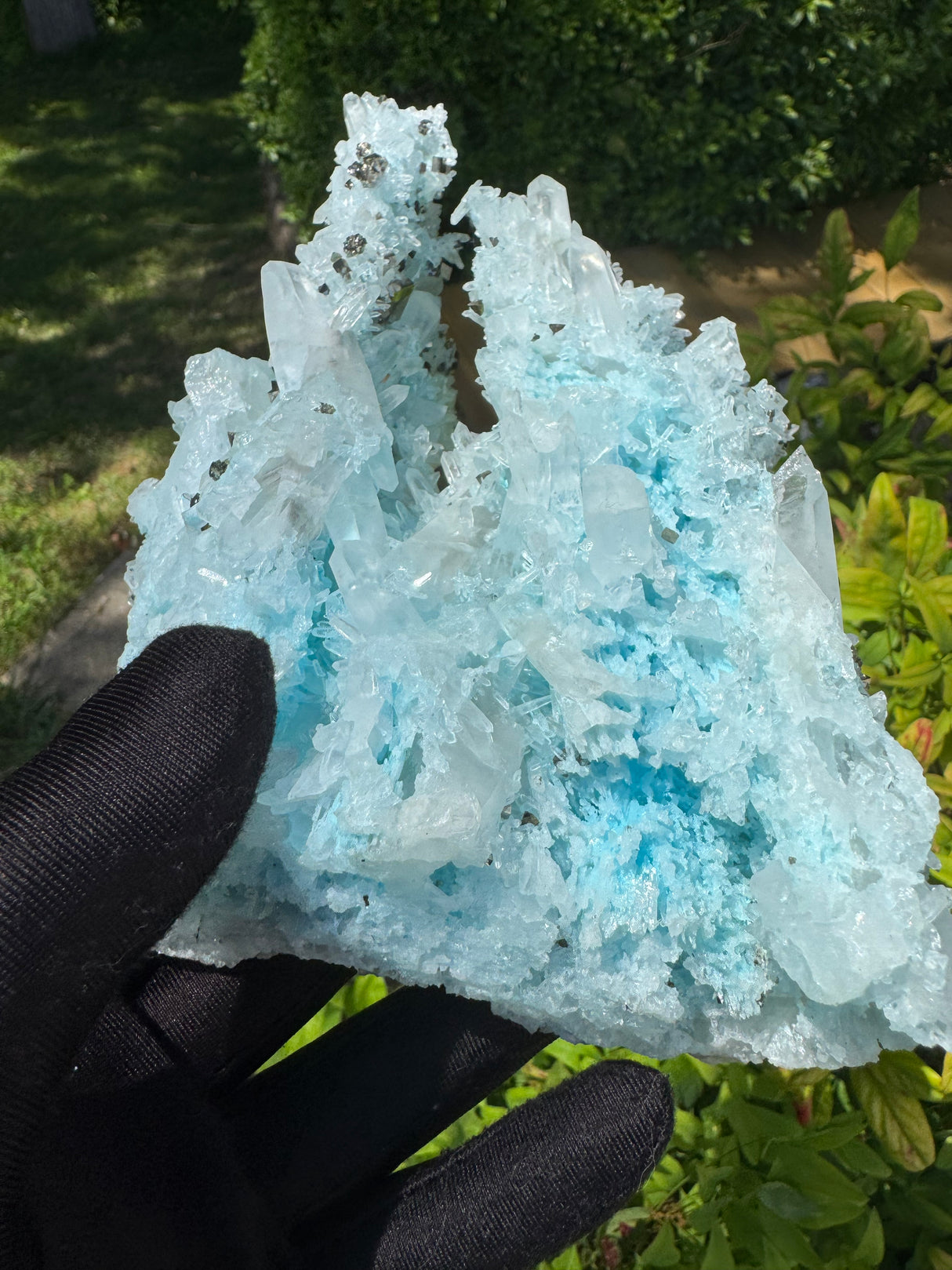 Gibbsite, Quartz and Pyrite Specimen - 718g