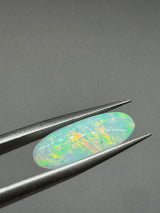 Natural Ethiopian Opal 2.5 Carat – Rainbow Fire Elongated Cabochon Gemstone