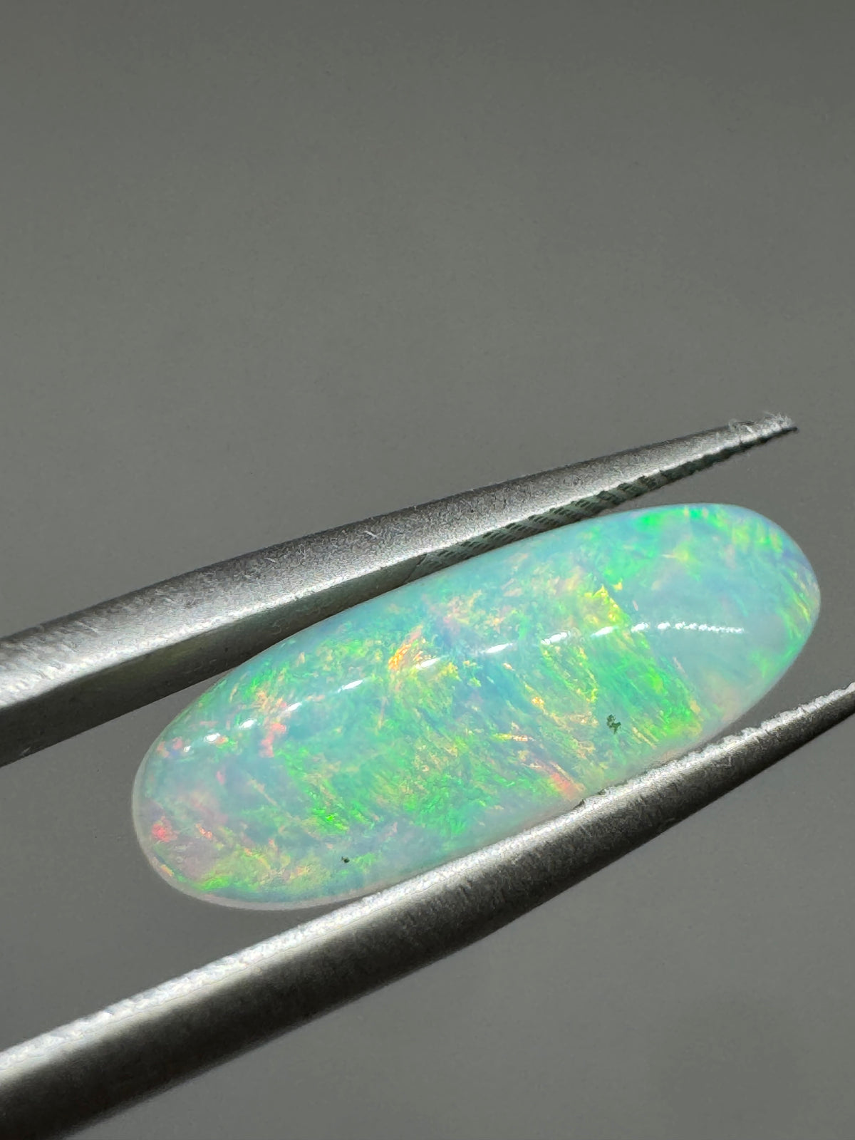Natural Ethiopian Opal 2.5 Carat – Rainbow Fire Elongated Cabochon Gemstone