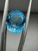 Blue Topaz Gemstone – Brilliant Blue, Eye-Clean Loose Jewelry Stone 4.70ct