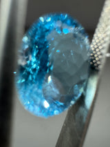 Blue Topaz Gemstone – Brilliant Blue, Eye-Clean Loose Jewelry Stone 4.70ct