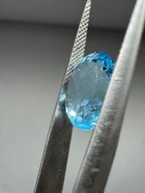 Blue Topaz Gemstone – Brilliant Blue, Eye-Clean Loose Jewelry Stone 4.70ct