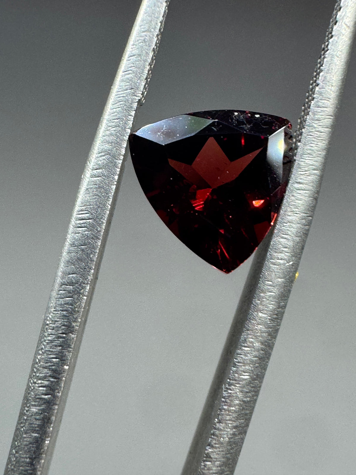 1.70ct Deep Red Garnet – Trillion Cut