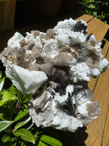 Black Tourmaline & Aquamarine/Quartz Combo Specimen - 14.96lb