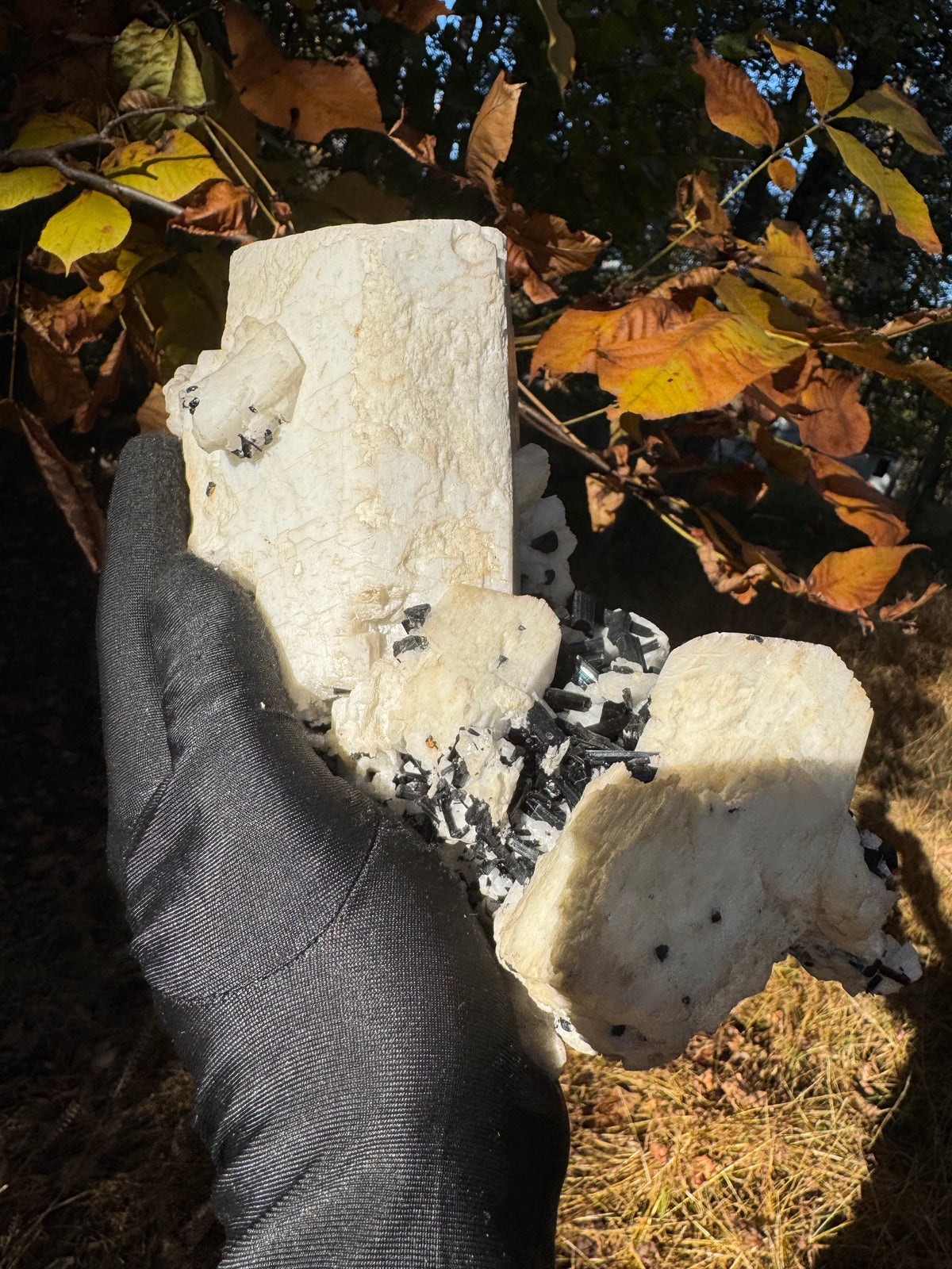 Feldspar and Black Tourmaline Specimen - 5.6lb