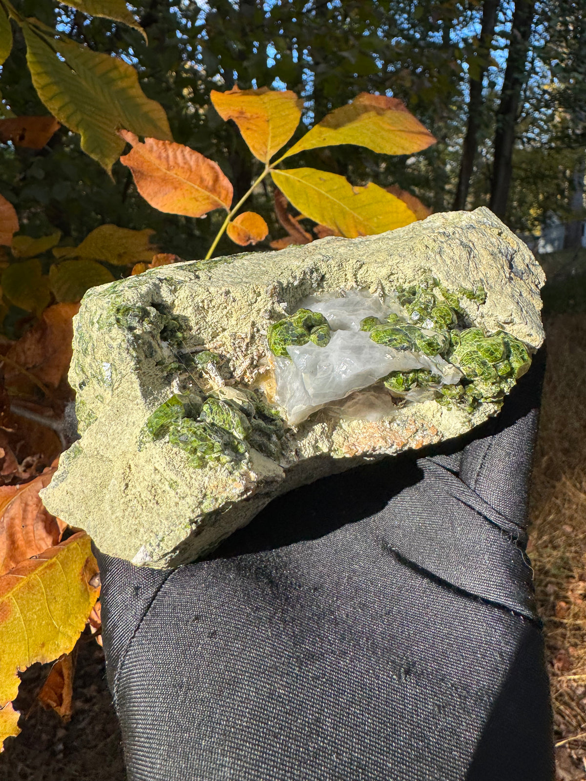 Green Garnet Specimen - 1285g