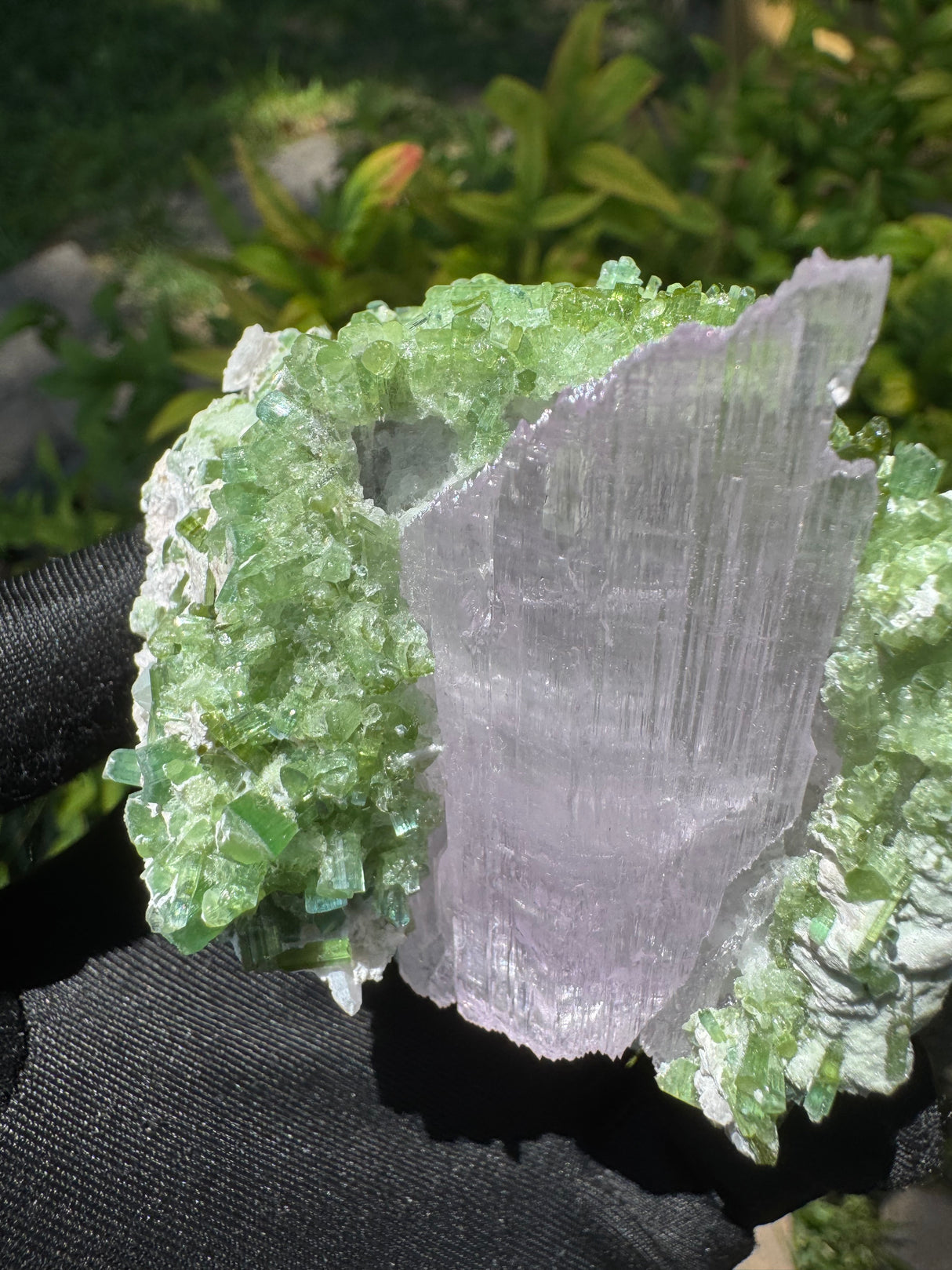 Kunzite and Tourmaline Specimen - 205g