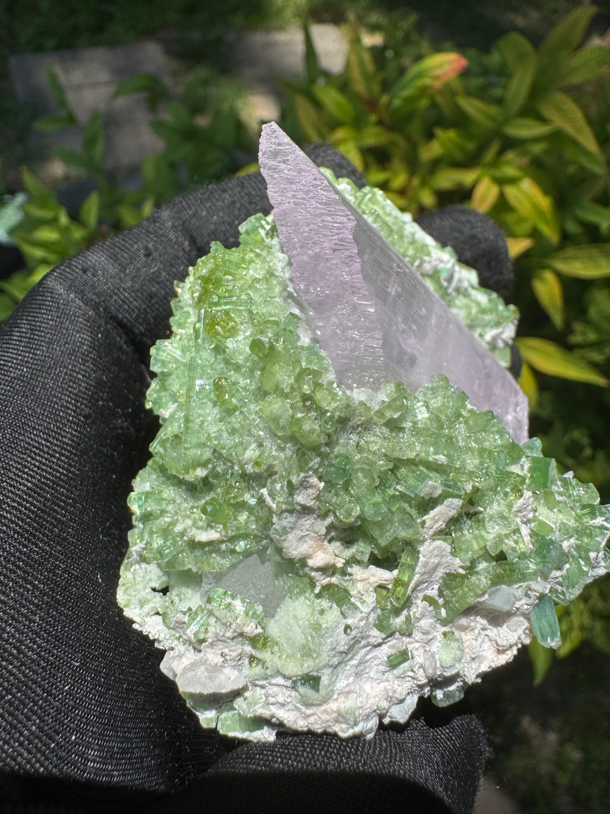Kunzite and Tourmaline Specimen - 205g