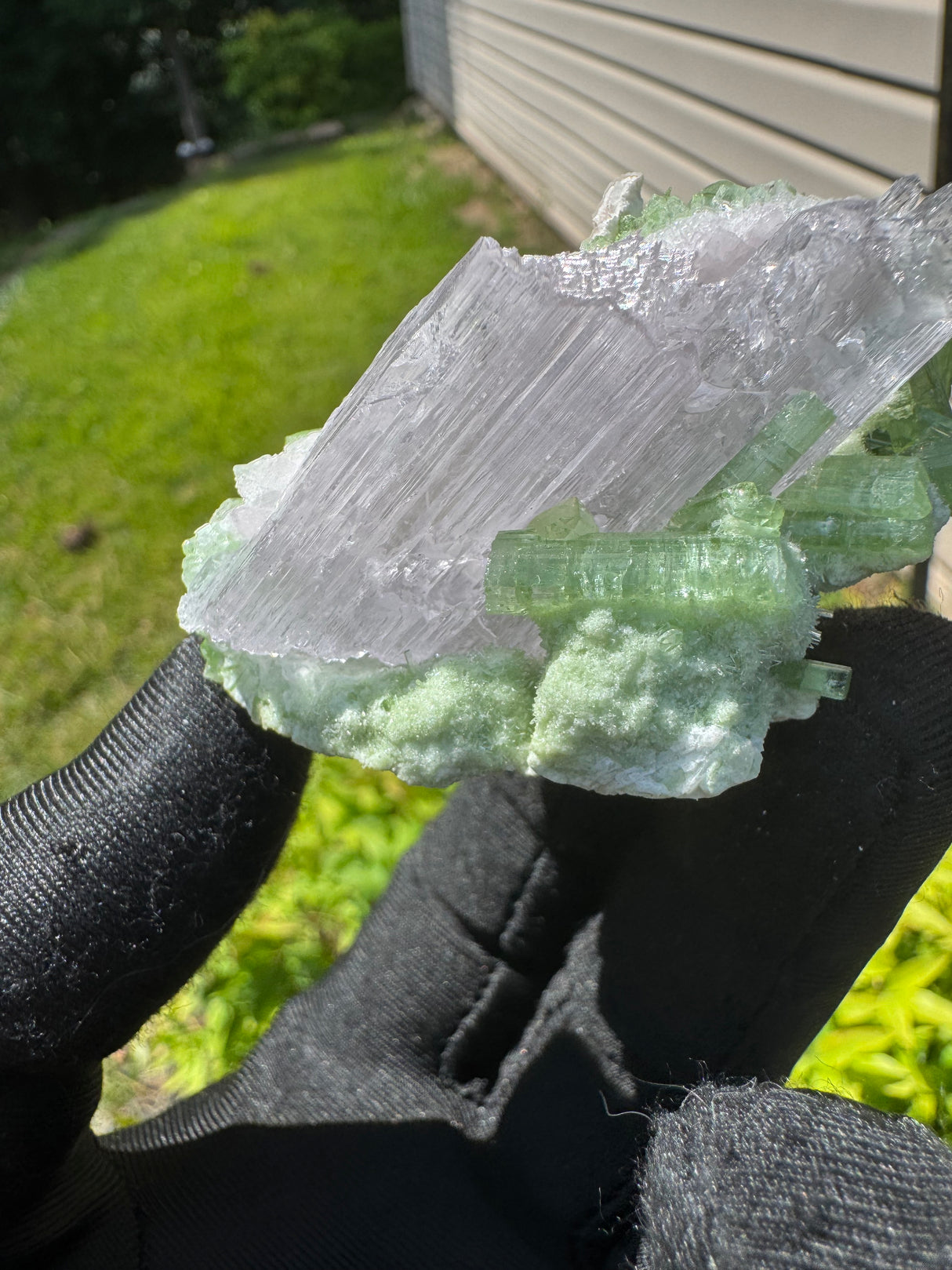 Kunzite and Tourmaline Specimen - 64g