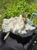 Aquamarine and Rare Japani Quartz- 303g