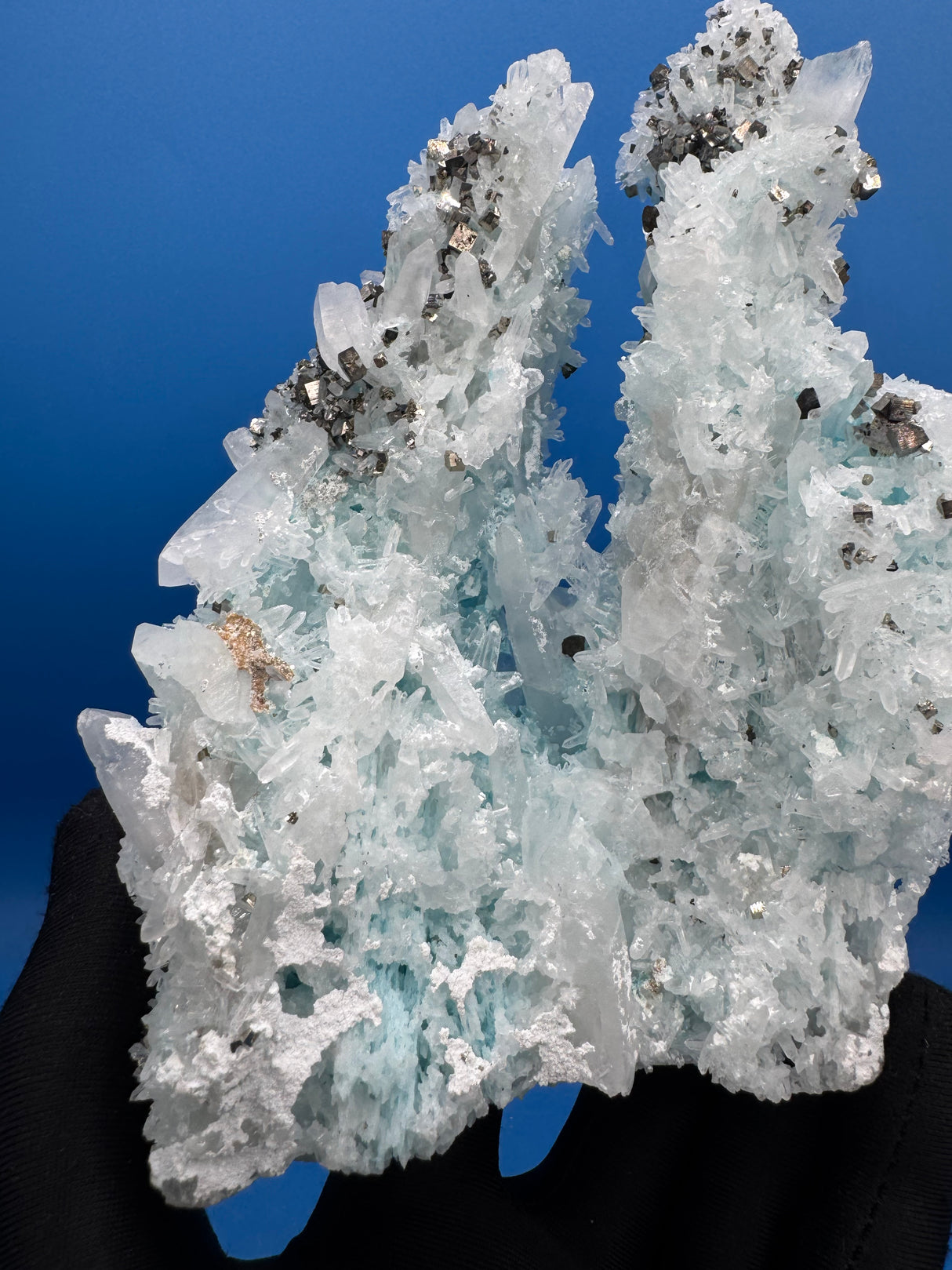 Gibbsite, Quartz and Pyrite Specimen - 718g