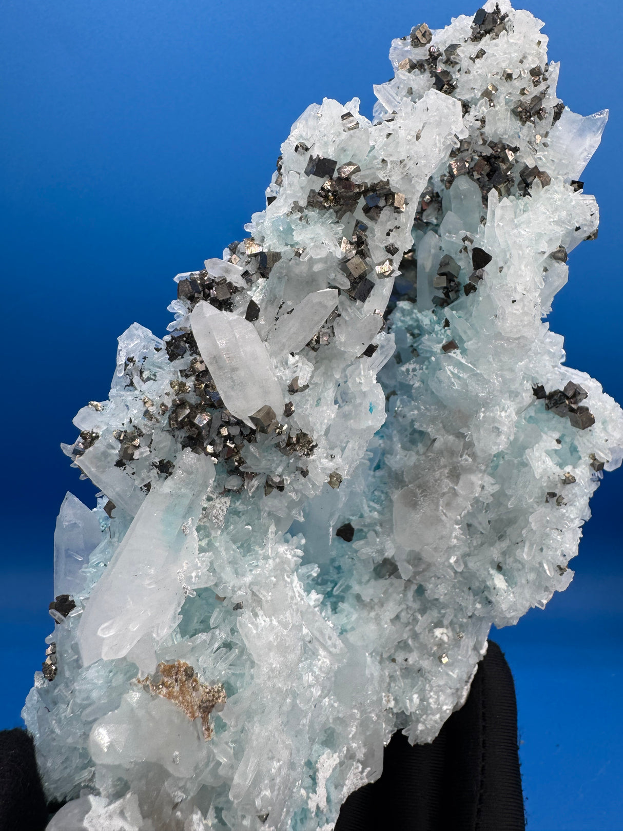 Gibbsite, Quartz and Pyrite Specimen - 718g