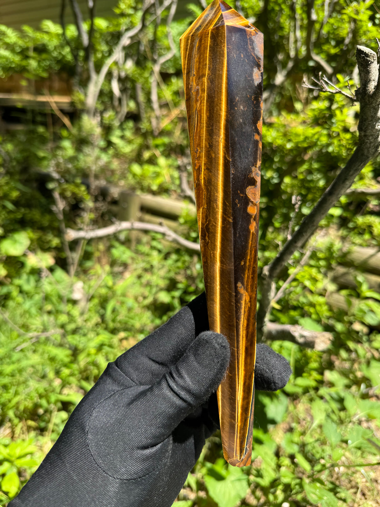 Tigers Eye Polished Wand - 649g