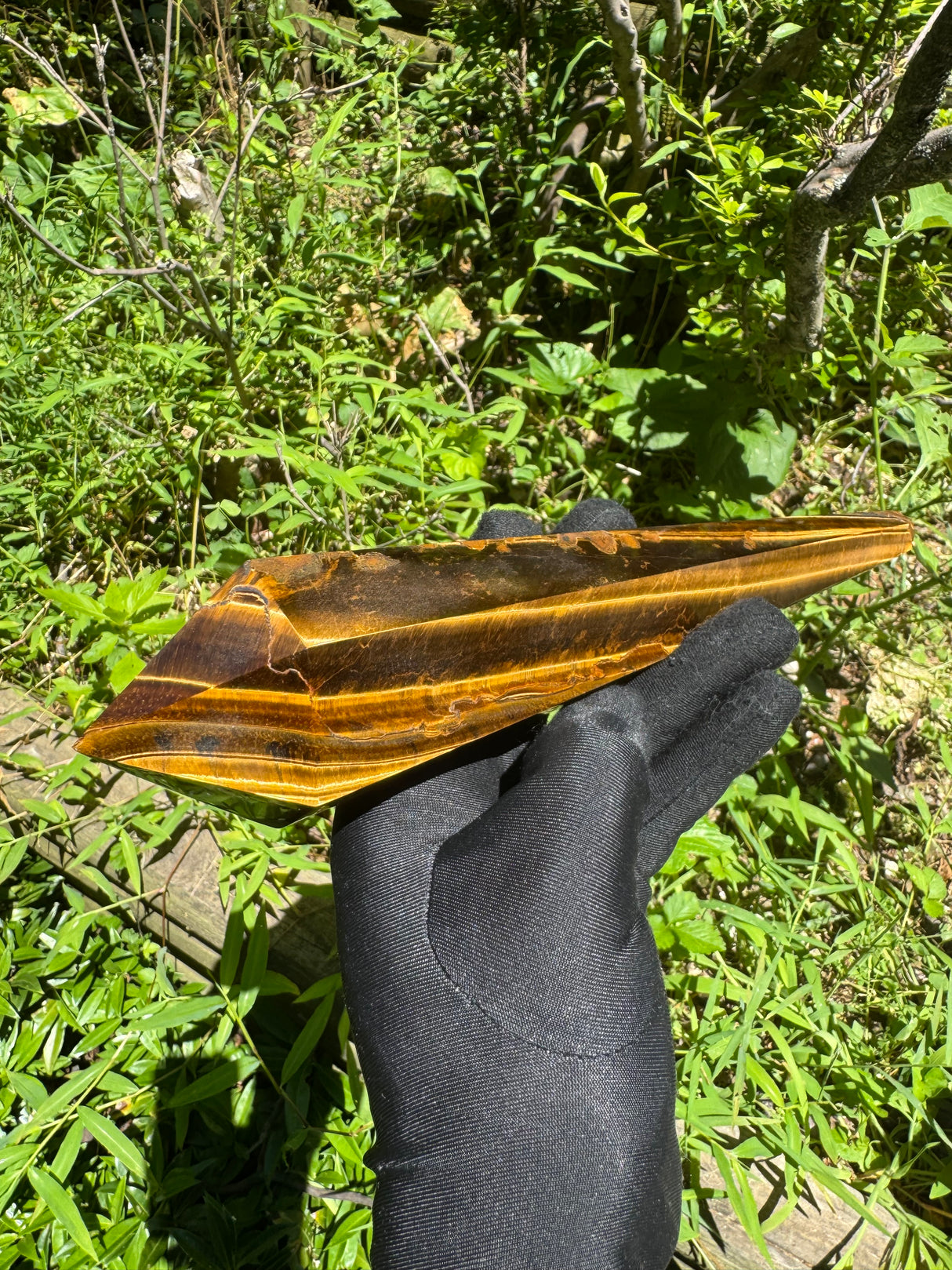 Tigers Eye Polished Wand - 649g