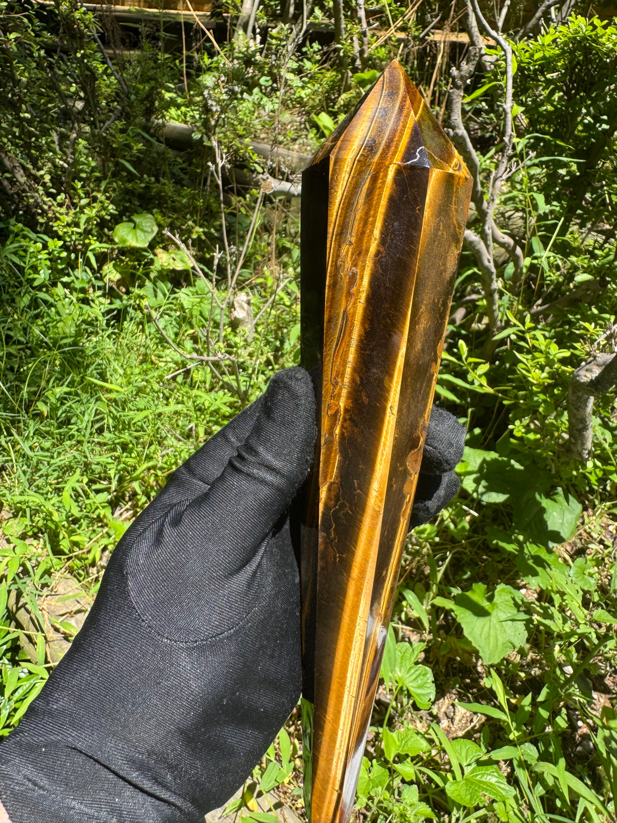 Tigers Eye Polished Wand - 649g