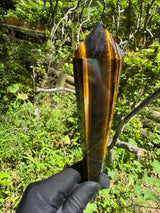 Tigers Eye Polished Wand - 342g