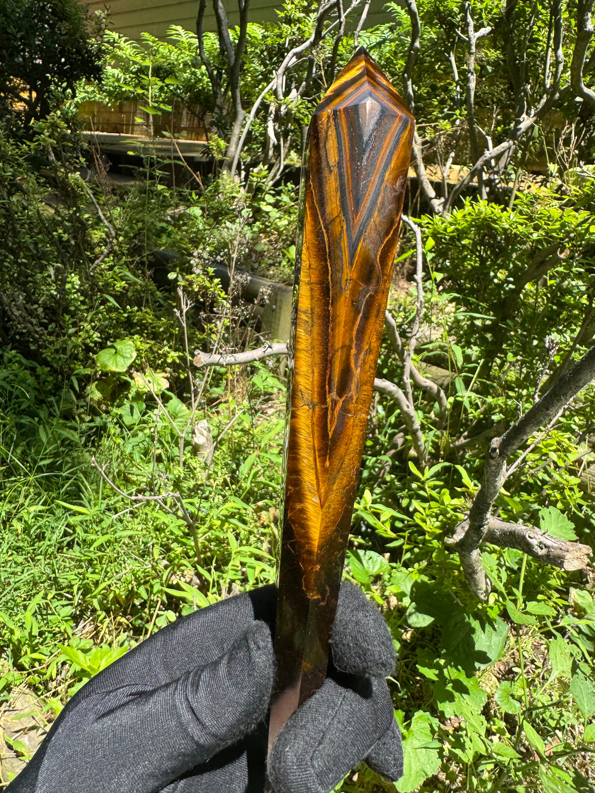 Tigers Eye Polished Wand - 342g