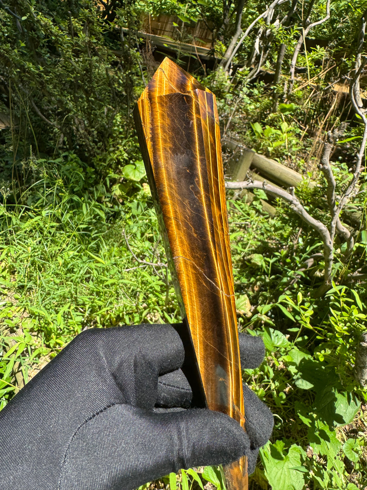 Tigers Eye Polished Wand - 342g