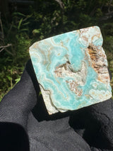 Blue Aragonite Freeform Cube - 296g