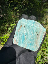 Blue Aragonite Freeform Cube - 296g