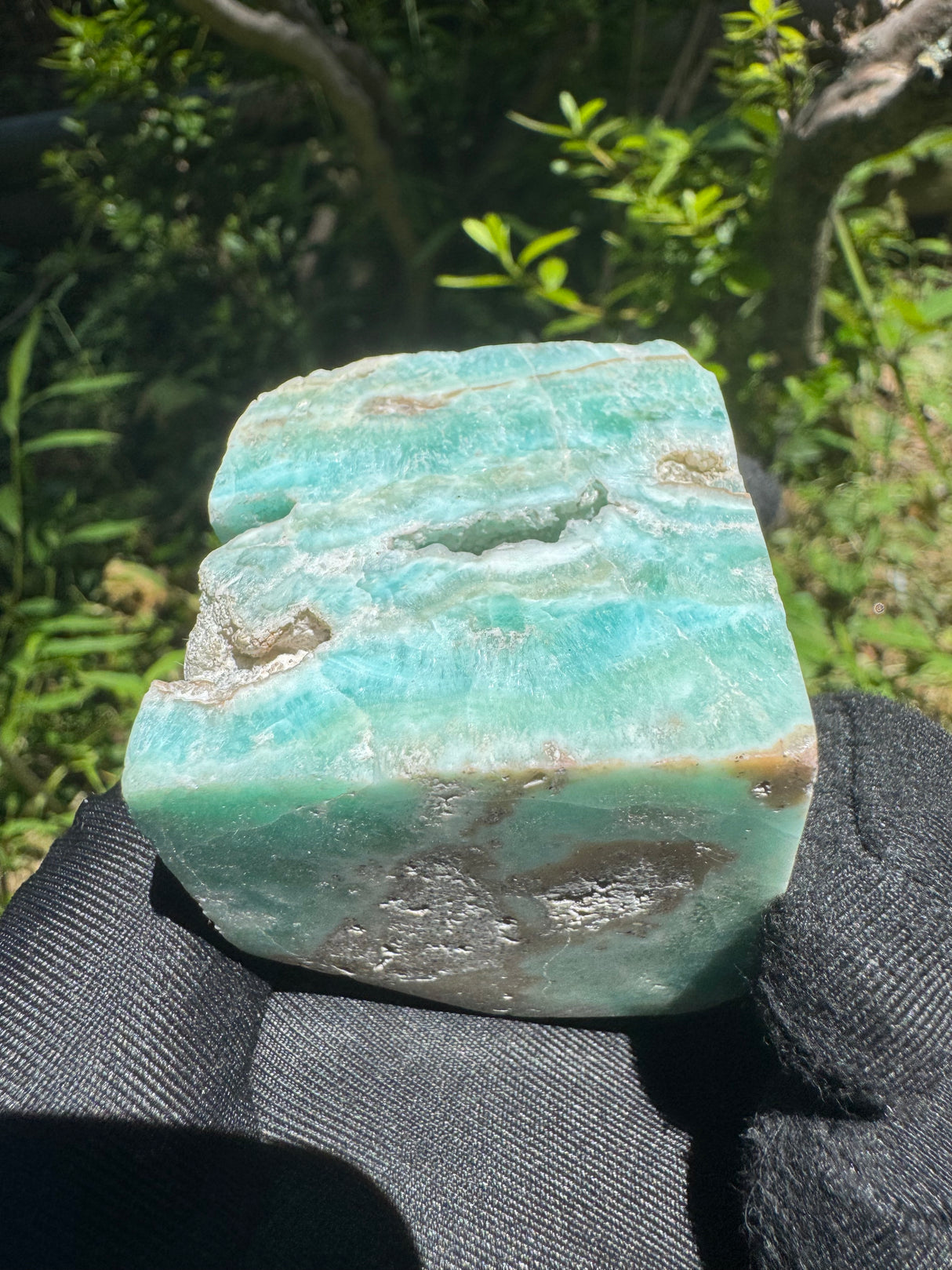 Blue Aragonite Freeform Cube - 210g