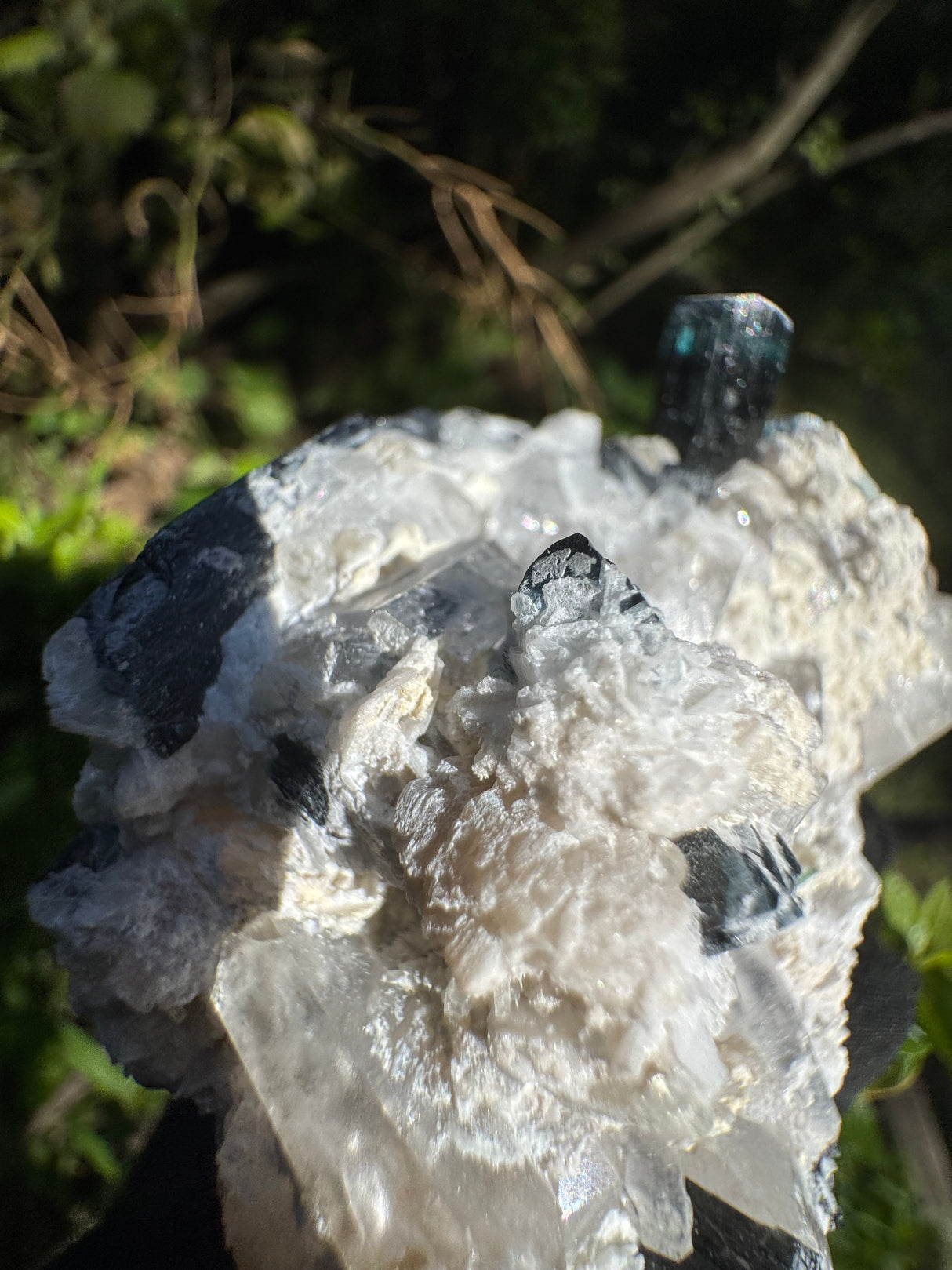 Blue Cap Tourmaline Specimen - 341g